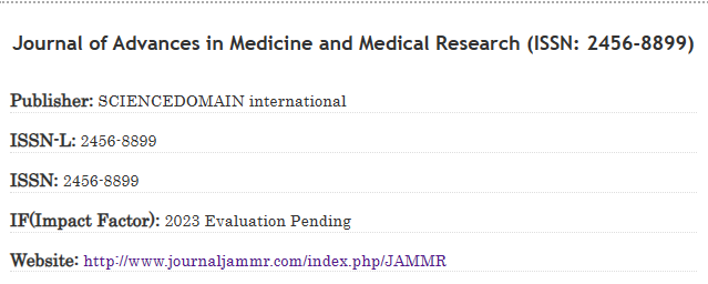 Journal of Advances in Medicine and Medical Research