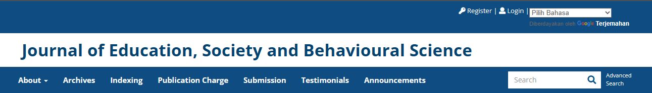 Journal of Education, Society and Behavioural Science