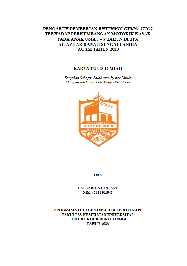 Pengaruh Pemberian Rhythmic Gymnastics Terhadap Perkembangan Motorik Kasar Pada Anak Usia 7  9 Tahun Di Tpa Al-Azhar Ranah Sungai Landia Agam Tahun 2023