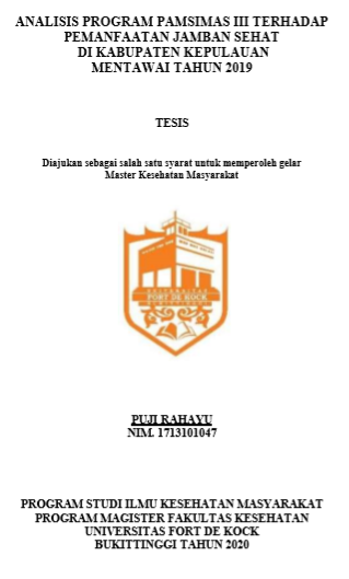 Analisis Program Pamsimas III terhadap Pemanfaatan Jamban Sehat di Kabupaten Kepulauan Mentawai Tahun 2019