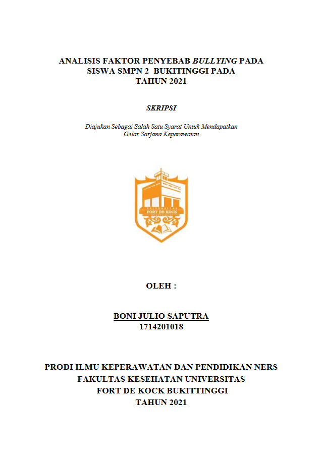 Analisi Faktor Penyebab Bullying Pada Siswa SMP 2 Bukittinggi Pada Tahun 2021