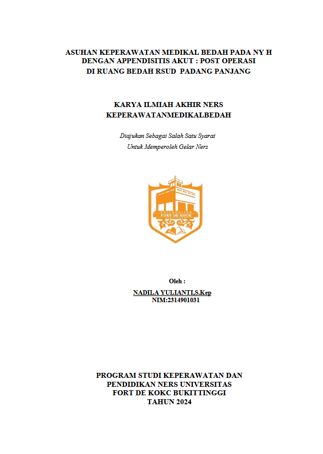 Asuhan Keperawatan Medikal Bedah Pada NY. H Post  Appendiksitas Di RSUD Kota Padang Panjang Tahun 2024