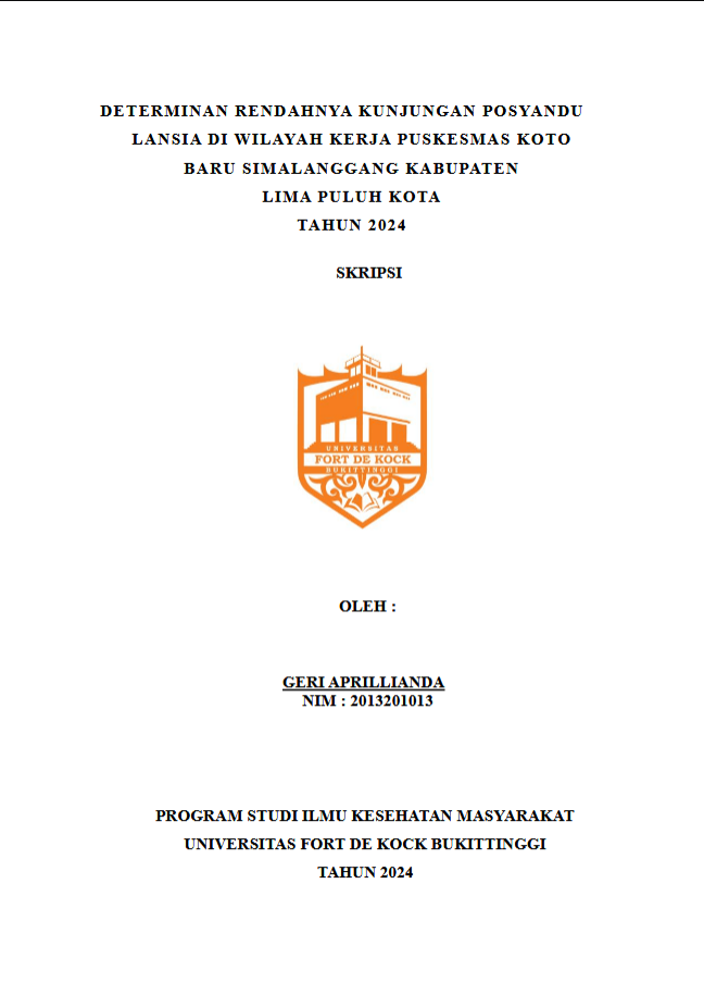 Determinan Rendahnya Kunjungan Posyandu Lansia Di Wilayah Kerja Puskesmas Koto Baru Simalanggang Kabupaten Lima Puluh Kota Tahun 2024