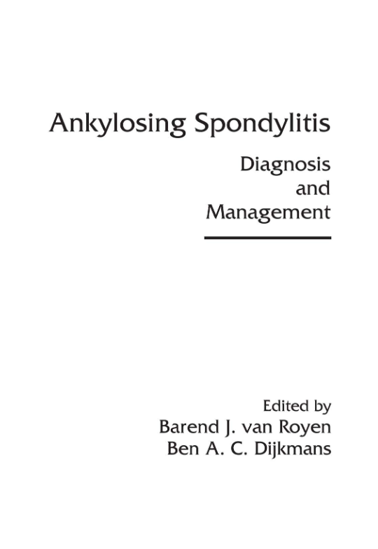 Ankylosing Spondilytis Diagnosis & Management