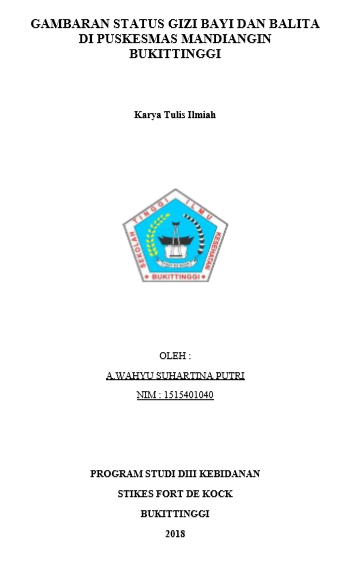 Gambaran Status Gizi Bayi Dan Balita di Puskesmas Mandiangin Tahun 2018