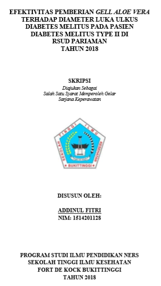 Efektivitas Pemberian Gell Aloe Vera Terhadap Diameter Luka Ulkus Diabetes Mlitus Pada Pasien Diabetes Melitus Type II di RSUD Pariaman Tahun 2018