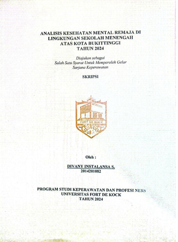 Analisis Kesehatan Mental Remaja di Lingkungan Sekolah Menengah Atas Kota Bukittinggi Tahun 2024.