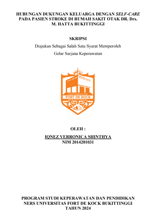 Hubungan Dukungan Keluarga Dengan Self-Care Pada Pasien Stroke Di Rumah Sakit Otak Dr. Drs. M. Hatta Bukittinggi  Tahun 2023
