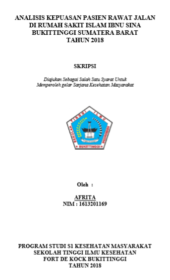Analisis Kepuasan Pasien Rawat Jalan Di Rumah Sakit Islam Ibnu Sina Bukittinggi Sumatera Barat Tahun 21018