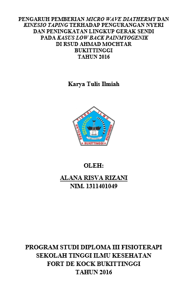 Pengaruh Pemberian Contract Relax Stretching Dan Transverse Friction Terhadap Penuruna Nyeri Pada Kasus Myofascial Syndrome upper TrapeziusDi RSUD PariamanTahun 2016