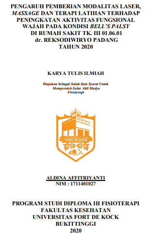 Pengaruh Pemberian Modalitas Laser, Massage Dan Terapi Latihan Terhadap Peningkatan Aktivitas Fungsional Wajah Pada Kondisi Bells Palsy Di Rumah Sakit TK. III 01.06.01 dr. Reksodiwiryo Padang Tahun 2020