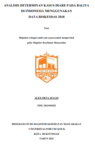 Analisis Determinan Kasus Diare Pada Balita Di Indonesia Menggunakan Data Riskesdas 2018