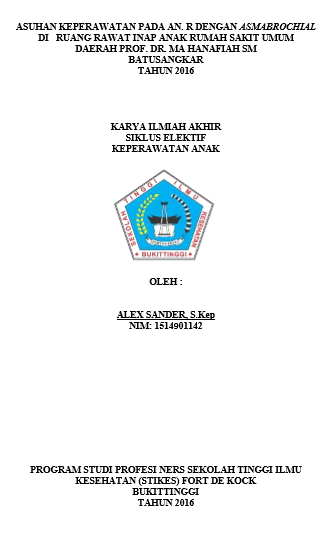 Asuhan Keperawatan Pada An.R Dengan Ashmabronchial Di Ruang Rawat Inap Anak RSUD Prof. Dr. M.A Hanafiah SM Batusangkar Tahun 2016