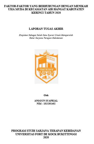 Faktor-Faktor yang Berhubungan dengan Menikah Usia Muda di Kecamatan Air Hangat Kabupaten Kerinci Tahun 2020