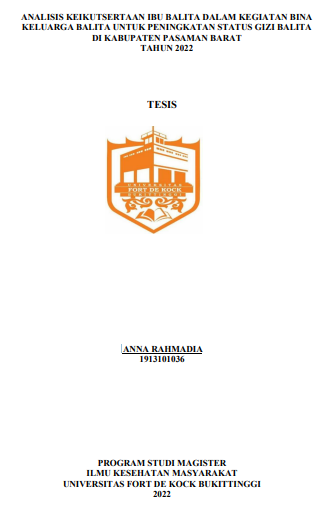 Analisis Keikutsertaan Ibu Balita dalam Kegiatan Bina Keluarga Balita untuk Peningkatan Status Gizi Balita di Kabupaten Pasaman Barat Tahun 2022