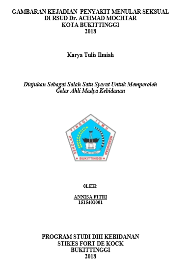 Gambaran Kejadian Penyakit Menular Seksual Di Rumah Sakit Ahmad Mochtar Bukittinggi 2018
