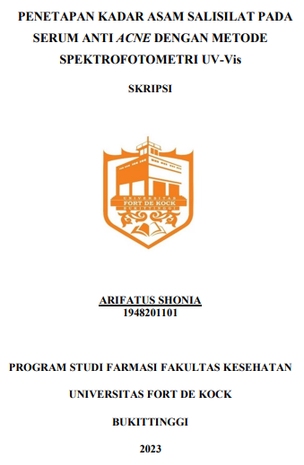 Penetapan Kadar Asam Salisilat Pada Serum Anti Acne Dengan Metode Spektrofotometri UV-Vis