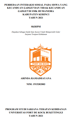 Perbedaan Interaksi Sosial Pada Siswa Yang Kecanduan Gadget Dan Tidak Kecanduan Gadget Di SMK Humaniora Kabupaten Kerinci Tahun 2021