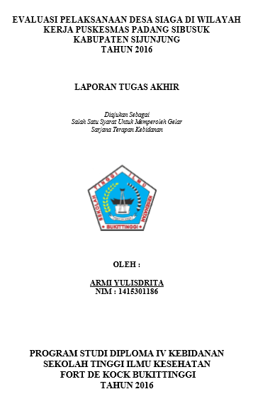 Pelaksanaan Desa Siaga Di Wilayah Kerja Puskesmas Padang Sibusuk Tahun 2016   Vii