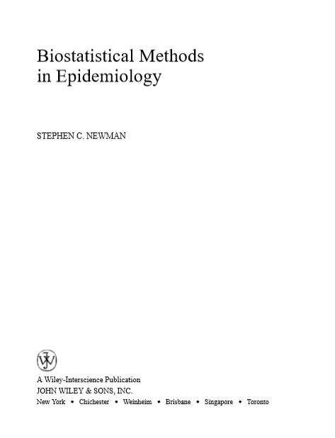 Biostatistical Methods in Epidemiology