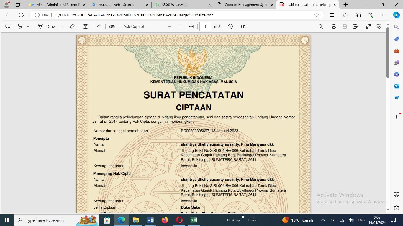 Buku saku bina keluarga