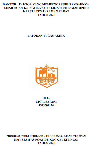 Faktor - Faktor Yang Mempengaruhi Rendahnya Kunjungan K4 Di Wilayah Kerja Puskesmas Ophir Kabupaten Pasaman Barat Tahun 2020