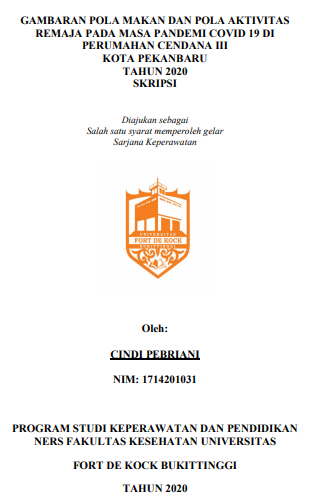 Gambaran Pola Makan Dan Pola Aktivitas Remaja Pada Masa Pandemi Covid 19 Di Perumahan Cendana III Kota Pekanbaru Tahun 2020