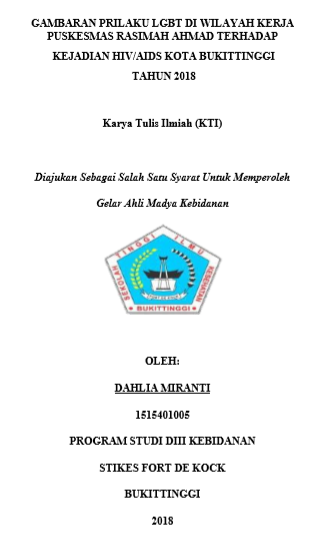 Gambaran Prilaku LGBT di wilayah kerja Puskesmas Rasimah Ahmad terhadap kejadian HIV/AIDS di Kota Bukittinggi Tahun 2018