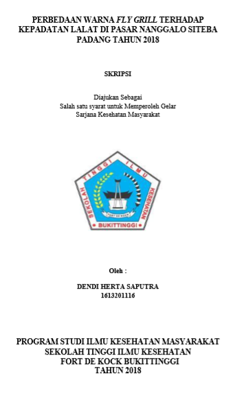 Perbedaan Warna Fly Grill terhadap Kepadatan Lalat di Pasar Nanggalo Padang Tahun 2018