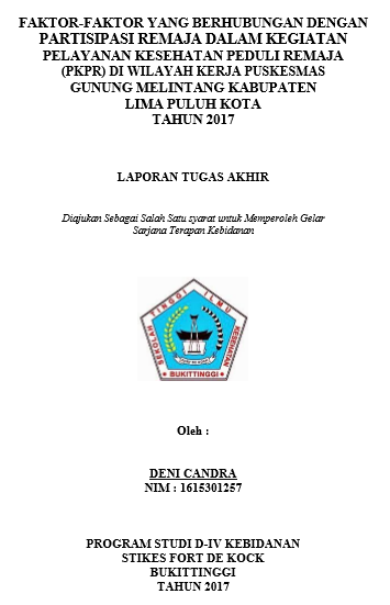 Faktor-faktor yang Berhubungan dengan Partisipasi Remaja dalam Kegiatan Pelayanan Kesehatan Peduli Remaja (PKPR) di Wilayah Kerja Puskesmas Gunung Melintang Tahun 2017