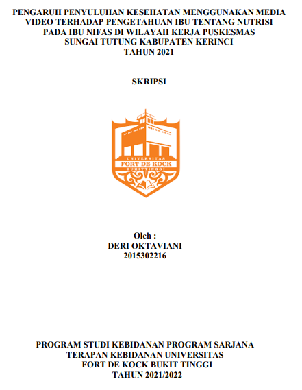 Pengaruh Penyuluhan Kesehatan Menggunakan Media Video Terhadap Pengetahuan Ibu Tentang Nutrisi Pada Ibu Nifas Di Wilayah Kerja Puskesmas Sungai Tutung Kabupaten Kerinci Tahun 2021