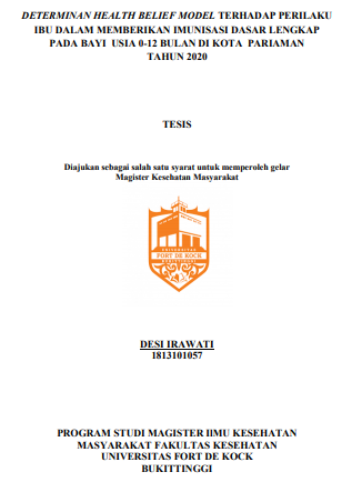 Determinan Health Belief Model Terhadap Perilaku Ibu Dalam Memberikan Imunisasi  Dasar Lengkap Pada Bayi Usia 0  12 Bulan Di Kota Pariaman Tahun 2020