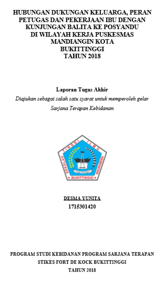 Hubungan Dukungan Keluarga, Peran Petugas dan Pekerjaan Ibu dengan Kunjungan Balita ke Posyandu di Wilayah Kerja Puskesmas Mandiangin Kota Bukittinggi Tahun 2018