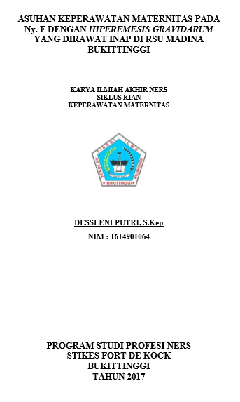 Asuhan Keperawataan Maternitas Pada Ny. F Dengan Hiperemesis  Gravidarum Yang Dirawat Inap Di RSU Madina Bukittinggi