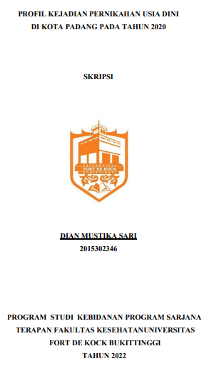 Profil Kejadian Pernikahan Usia Dini Di Kota Padang Pada Tahun 2020