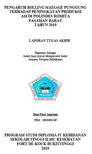 Pengaruh Rolling Massage Punggung Terhadap Peningkatan Produksi ASI Di Polindes Romita Pasaman Barat Tahun 2019