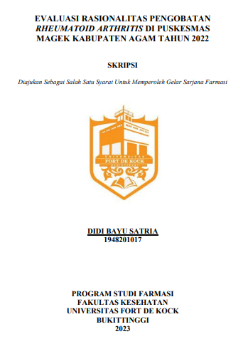 Evaluasi Rasionalitas Pengobatan Rheumatoid Arthritis Di Puskesmas Magek Kabupaten Agam Tahun 2022