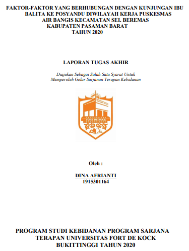 Faktor-faktor Yang Berhubungan Dengan Tingkat Kunjungan Ibu Balita Ke Posyandu Di Wilayah Kerja Puskesmas Air Bangis Kecamatan Sei. Beremas Kabupaten Pasaman Barat Tahun 2020