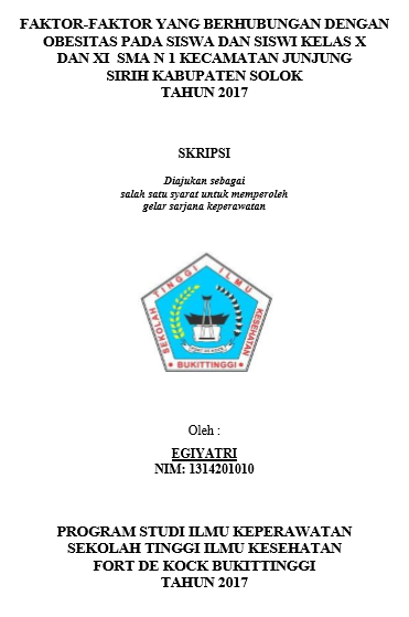 Faktor-faktor yang Berhubungan dengan Obesitas pada Siswa dan Siswi SMA N 1 Kecamatan Junjung Sirih Kabupaten Solok Tahun 2017