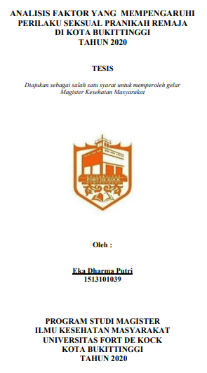 Analisis Faktor Yang Mempengaruhi Perilaku Seksual Pranikah Siswa Di  SMA Negeri Kota Bukittinggi Tahun 2020