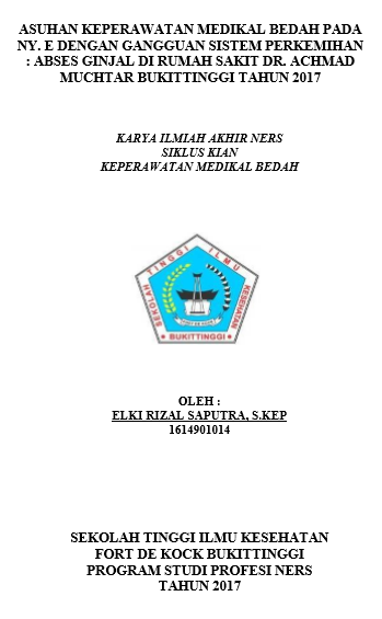 Asuhan Keperawatan Medikal  Bedah Pada Ny. E Dengan Gangguan Sistem Perkemihan : Abses Ginjal Di Rumah  Sakit Dr Achmad Muchtar Bukittinggi  Tahun 2017