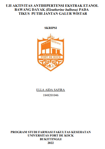 Uji Aktivitas Antihipertensi Ekstrak Etanol Bawang Dayak (Eleutherine Bulbosa) Pada Tikus Putih Jantan Galur Wistar