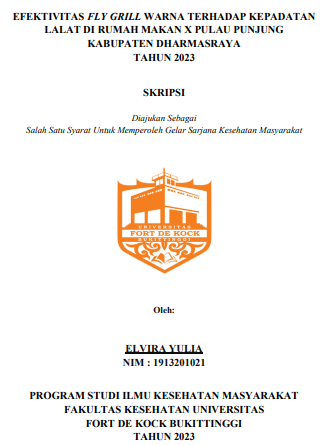 Efektivitas Fly Grill Warna Terhadap Kepadatan Lalat Di Rumah Makan X Pulau Punjung Kabupaten Dharmasraya Tahun 2023