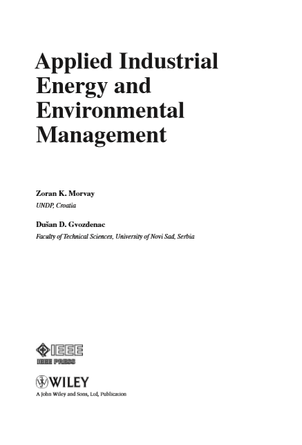 Applied Industrial Energy and Environmental Management