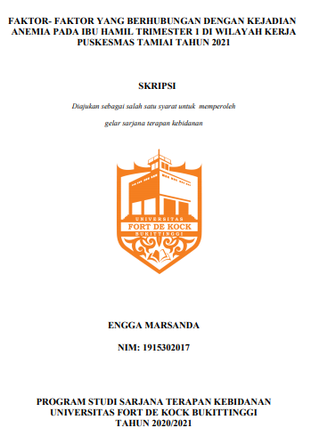 Faktor-Faktor Yang Berhubungan Dengan Kejadian Anemia Pada Ibu Hamil Trimester I Di Puskesmas Tamiai Tahun 2021