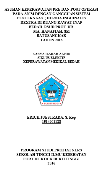 Asuhan Keperawatan Pada An. M dengan Gangguan Sistem Pencernaan Hernia Inguinais Dextra di Ruang Rawat Inap Bedah RSUD Prof. Dr. M.A Hanafiah, SM Batusangkar Tahun 2016