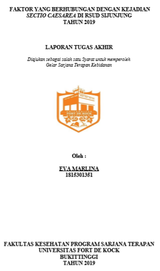 Faktor Yang Berhubungan Dengan Kejadian Sectio Caesarea Di RSUD Sijunjung Tahun 2019