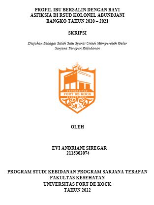 Profil Ibu Bersalin Dengan Bayi Asfiksia Di Rsud Kolonel Abundjani Bangko Tahun 2020  2021
