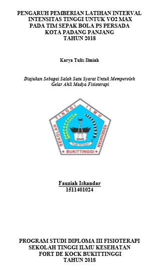 Pengaruh Pemberian Latihan Interval Intensitas Tinggi untuk VO2 Max Pada Tim Sepak Bola Ps Persada Kota Padang Panjang 2018
