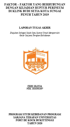 Faktor- Faktor Yang Berhubungan Dengan Kejadian Ruptur Perineum Di Klinik Budi Setia Tahun 2019
